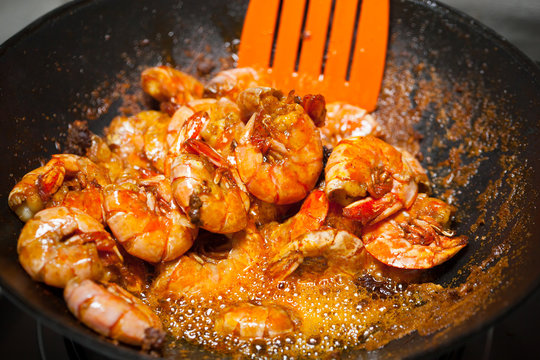 fresh fried shrimps