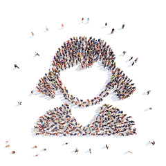 People in the shape of man.