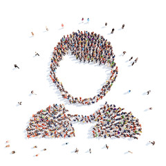 People in the shape of man.