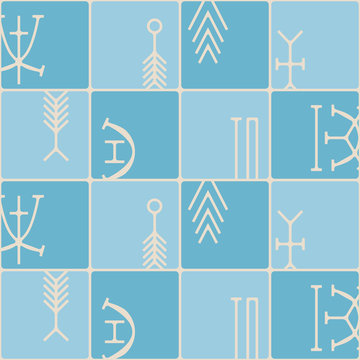 seamless background with nsibidi symbols