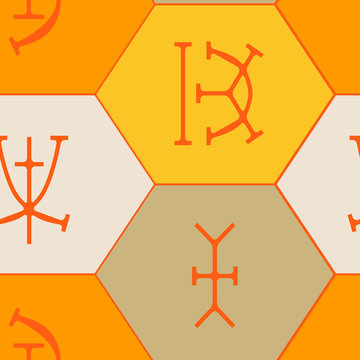 seamless background with nsibidi symbols