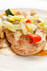 meat with vegetables