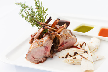 ribs with different sauces