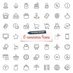 Hand-Drawn E-commerce Icons