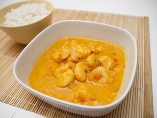 Coconut curry with shrimp