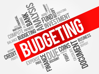 BUDGETING word cloud, business concept