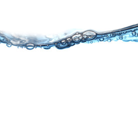 Water with air bubbles in white background