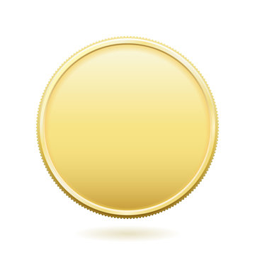 Gold Coin with Copy Space