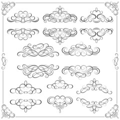 Vector set - calligraphic design elements