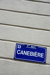 canebiere, canebière, marseille, panneau