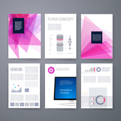 Design Template Set for Web, Mail, Brochures. Mobile, Technology