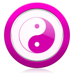 ying yang violet icon