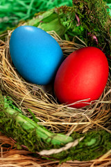 Fototapeta na wymiar Easter eggs decoration