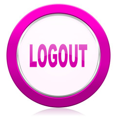 logout violet icon