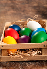 Basket of easter eggs