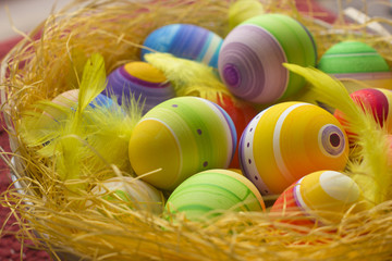 Colored Easter Eggs. Creative Ester egg coloring idea