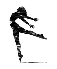 silhouette astratta di ballerina