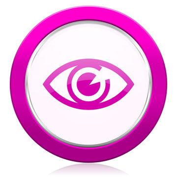eye violet icon view sign