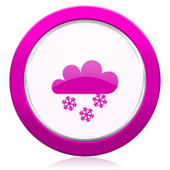 snowing violet icon waether forecast sign