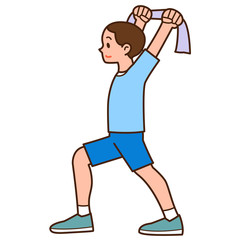 ストレッチをする男性