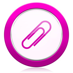 paperclip violet icon