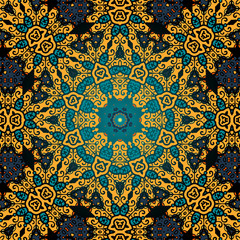 Seamless psychedelic paisley background