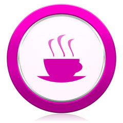 espresso violet icon hot cup of caffee sign