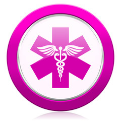 emergency violet icon hospital sign