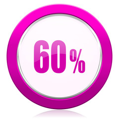 60 percent violet icon sale sign