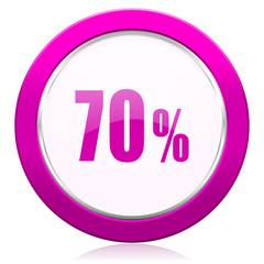 70 percent violet icon sale sign