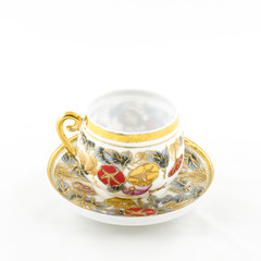 Antique porcelain tea and coffee cup