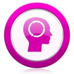 head violet icon human head sign