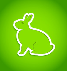 Easter greeting rabbit isolated