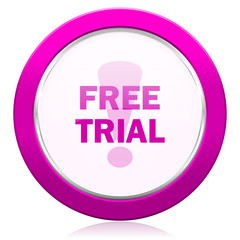 free trial violet icon
