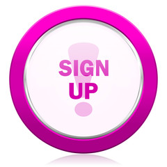 sign up violet icon