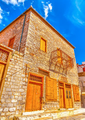 old building at Hydra island in Greece. HDR processed