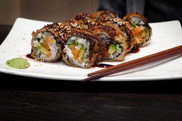 food, asian, sushi, plate, portion, nutrition, health,