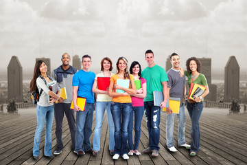 Fototapeta premium Students group.