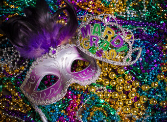 Mardi Gras Mask on dark Background © Michael Flippo