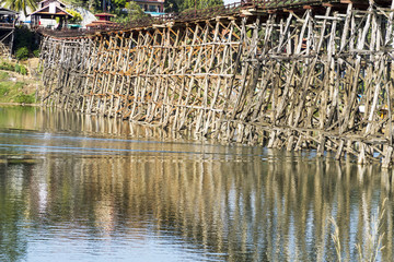 The bridge wood across