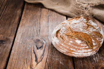 Rustic Bread on wooden background
