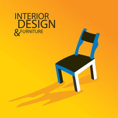 Chair, Interior and Furniture design (Vector Art)