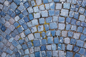 detail of cobblestone path