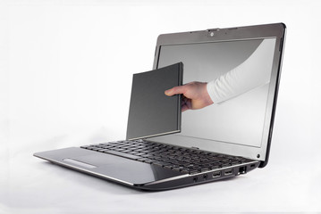 Fototapeta premium Book and pc