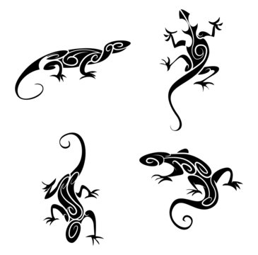 Lizard Tribal Tattoo