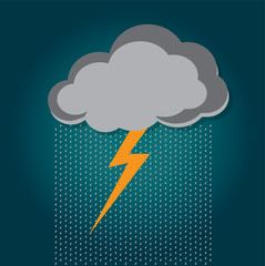 cloud and rain with thunder