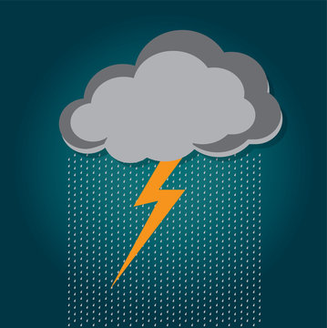 cloud and rain with thunder
