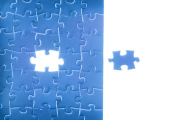 Business success, jigsaw puzzle concept
