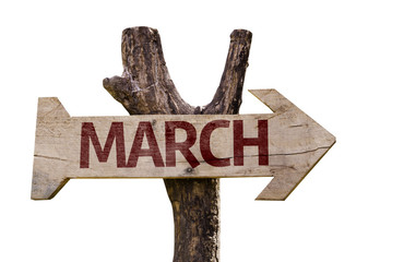 March sign isolated on white
