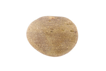 one stone isolated on a white background
